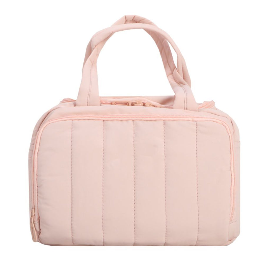 2026 New Quilted Insulated Lunch Bag, Large Capacity Handheld Meal Tote, Portable Thermal Cooler Bento Box Carrier for Office Workers & Students(Pink)