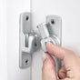 Silver Barn Door Latch, 90/180 Degree Gate Latch, Aluminium Alloy Right Angle Flip Latch Hardware, Sliding Safety Lock for Barn Door, Cabinet & Bathroom