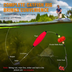Pre-Tied Catfish Rig System, 23 Inch 55LB Santee Cooper Catfish Float Rig with Adjustable EVA Slip Float and High Carbon Circle Hooks 5/0 6/0 8/0, Ready-to-Fish for River and Bank Fishing(Cigar Float-5/0Hook * 6PCS)