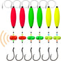Pre-Tied Catfish Rig System, 23 Inch 55LB Santee Cooper Catfish Float Rig with Adjustable EVA Slip Float and High Carbon Circle Hooks 5/0 6/0 8/0, Ready-to-Fish for River and Bank Fishing(Cigar Float-8/0Hook * 6PCS)