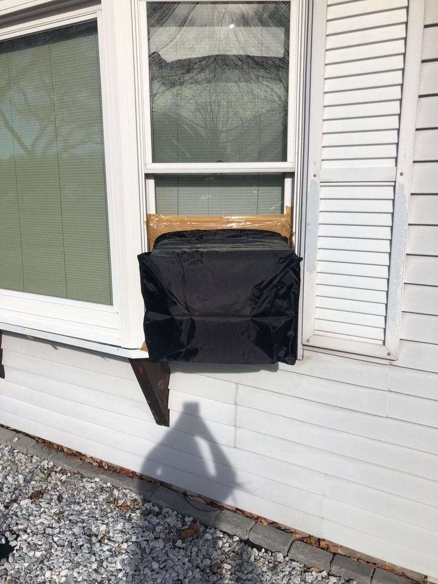 Outdoor Window Air Conditioner Cover, Waterproof Snowproof Dustproof Window AC Unit Protective Cover, 64×53×44cm