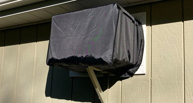 Outdoor Window Air Conditioner Cover, Waterproof Snowproof Dustproof Window AC Unit Protective Cover, 64×53×44cm