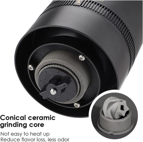 Portable USB Electric Coffee Grinder, Automatic Coffee Bean Grinder for Espresso, Rechargeable Coffee Mill for Home, Camping & Travel, Black