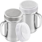Stainless Steel Powder Shaker with Fine Mesh Lid, Powder Dredger & Toothpick Holder 2 Pack