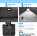 2 Pack LED Flood Lights with Motion Sensor, 50W 5000LM 6500K Cool White, IP66 Waterproof Outdoor Security Lights
