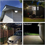 2 Pack LED Flood Lights with Motion Sensor, 50W 5000LM 6500K Cool White, IP66 Waterproof Outdoor Security Lights