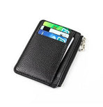7 Slots + Zipper Compartment Top Grain Leather Card Wallet | Hidden Large Capacity ID License Cash Coin Purse for Aussie Everyday Use