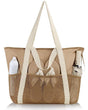 Waterproof Beach Bag for Women with Zipper Sand-Resistant Design Shoulder Strap, Perfect for Beach and Travel, Brown