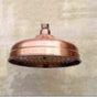 8 Inch Solid Copper Rain Shower Head, Antique Copper Round Rainfall Shower Head, Adjustable Angle Fixed Mount Large Overhead Rain Shower Compatible with Standard Shower Arm for Bathroom Renovation