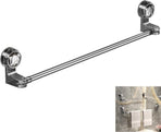 Adjustable 30-60cm Telescopic Suction Towel Rail, No Drill Rotatable Wall Mount Towel Bar, Stainless Steel Bathroom Kitchen Corner Towel Rack