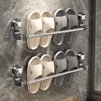 Adjustable 30-60cm Telescopic Suction Towel Rail, No Drill Rotatable Wall Mount Towel Bar, Stainless Steel Bathroom Kitchen Corner Towel Rack