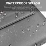 3-in-1 Laptop Sleeve Case with Built-in Stand & Wrist Rest, Waterproof PU Leather Notebook Cover for 13/14 Inch Laptops, Ergonomic Portable Laptop Protective Bag, Gray