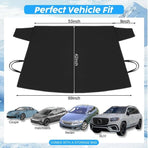 600D Oxford Car Windshield Cover, All Season Windshield Sun Shade & Snow Frost Protector, Waterproof Dustproof Heat Insulation Front Screen Cover with Storage Bag for Sedan SUV