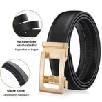 Unisex Double‑Sided Leather Ratchet Belt, Hole‑Free Adjustable Alloy Buckle for Men & Women(Brown）