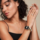 Stylish Metal Band Compatible with Apple Watch Bands for Women 40mm 38mm 41mm 44mm 42mm 45mm 46mm,Pretty Chain Strap with Apple Watch Accessories Charms for iWatch Series 11 10 9 8 7 6 5 4 3 2 1 SE - Extra Image