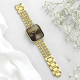 Gold Band Compatible with Apple Watch Bands for Women 40mm 42mm 38mm 41mm 44mm 45mm 46mm, Adjustable Metal Chain Link Bracelet Accessories for iWatch Band Series 11 10 9 8 7 6 5 4 3 2 1(No Case)