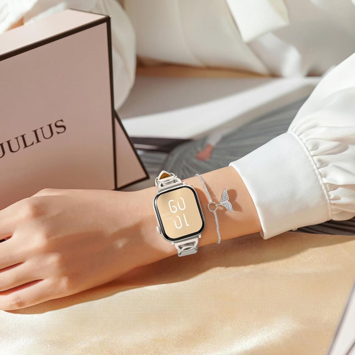 Slim Leather Band Compatible with Apple Watch Bands for Women 40mm 38mm 41mm 42mm 44mm 45mm 46mm, Top Grain Leather Band with DC-shaped Buckle for iWatch Band Series 11 10 9 8 7 6 5 4 3 2 1 SE