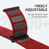 Nylon Sport Loop Compatible with Apple Watch Band 40mm 41mm 42mm 44mm 45mm 46mm 49mm, Soft Breathable Braided Wristband for iWatch Band for Women Men Series 11 10 9 8 7 6 5 4 3 2 1 SE Ultra - Top-Down View