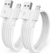 [ Apple MFi Certified ] iPhone Charger 6ft, Long Lightning to USB Cable 6 Feet, Fast Apple Charging Cable Cord 6 Foot for iPhone 14 Pro Max/13 Pro Max/12 Mini/11 Pro/11/XS/XR/8/7/6s/iPad,Air - Front View
