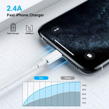 [ Apple MFi Certified ] iPhone Charger 6ft, Long Lightning to USB Cable 6 Feet, Fast Apple Charging Cable Cord 6 Foot for iPhone 14 Pro Max/13 Pro Max/12 Mini/11 Pro/11/XS/XR/8/7/6s/iPad,Air - Rear View