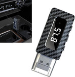 Car USB Bluetooth Receiver, 5.3 Chip Wireless FM Transmitter with LED Display, Adjustable Audio Adapter with USB Interface and 0.13" Jack, Universal Modification for Stereo System (Black)