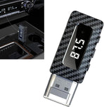 Car USB Bluetooth Receiver, 5.3 Chip Wireless FM Transmitter with LED Display, Adjustable Audio Adapter with USB Interface and 0.13" Jack, Universal Modification for Stereo System (Black)