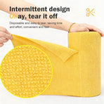 20 PCS Car Microfiber Cleaning Cloth Roll, Highly Absorbent Quick-Dry Towel with Tear Away Design, Washable Lint-Free Rag, Multi-Purpose Reusable Wash Cloth for Car Home Kitchen (Yellow)