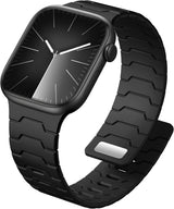 Sport Magnetic Band Compatible with Apple Watch Bands Men 44mm 45mm 46mm 42mm 49mm, Waterproof Silicone Strong Magnet Replacement Strap for iWatch Ultra 3 2 1 Series 11 10 9 8 7 6 5 4 3 2 1 SE - Front View