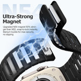 Sport Magnetic Band Compatible with Apple Watch Bands Men 44mm 45mm 46mm 42mm 49mm, Waterproof Silicone Strong Magnet Replacement Strap for iWatch Ultra 3 2 1 Series 11 10 9 8 7 6 5 4 3 2 1 SE - Side View