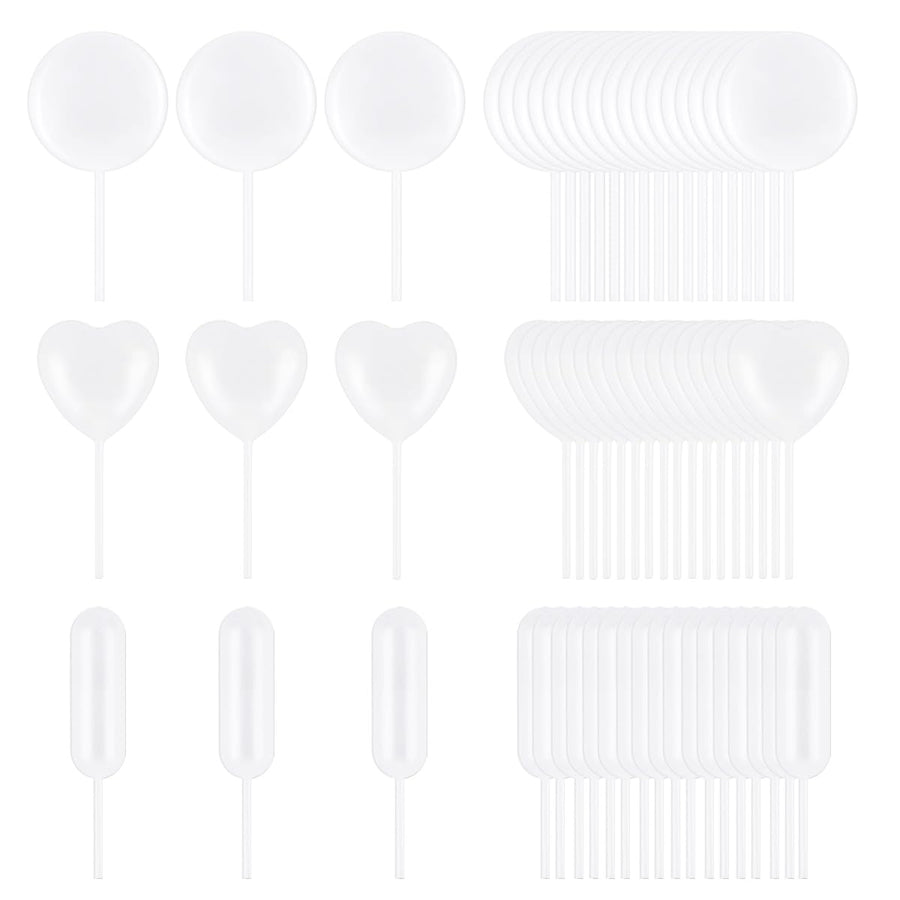 60 Piece Cupcake Pipettes - Plastic Squeeze for Strawberries, Chocolate, Ice Cream & Dessert
