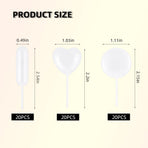 60 Piece Cupcake Pipettes - Plastic Squeeze for Strawberries, Chocolate, Ice Cream & Dessert