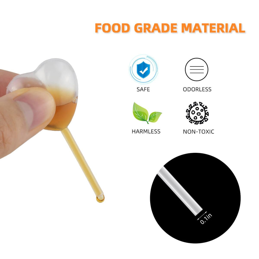 60 Piece Cupcake Pipettes - Plastic Squeeze for Strawberries, Chocolate, Ice Cream & Dessert