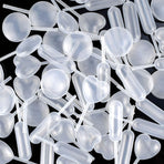 60 Piece Cupcake Pipettes - Plastic Squeeze for Strawberries, Chocolate, Ice Cream & Dessert