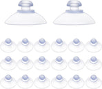 20 Pack Suction Cups for Glass Plastic Sucker Pads Clear Pvc Cup with Hooks Table Transparent Anti-Collision Pad Home Decoration Desk Window (30 mm)