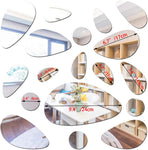 Petluno 18PCS Silver Mirror Decals Acrylic Cobblestone Shape Wall Stickers(Not a Real Mirror), DIY Decor for Home Room Bedroom Office Decoration