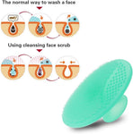 Face Scrubber,2 Pack Soft Silicone Scrubbies Facial Cleansing Pad Exfoliator Scrub Brush Scrubby for Massage Pore Blackhead Removing Exfoliating,Cool Gift Girl Rose Pink+blue; 2