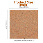Xindojuz 16 PCS Cork Backing for Coasters, Self-Adhesive Cork Sheet Bulk, Mini Wall Board Corks on Tiles Bottom for Thin Drink Coasters Cup Mats DIY Crafts Making Decorations (4x4 Inches)