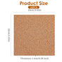 Xindojuz 16 PCS Cork Backing for Coasters, Self-Adhesive Cork Sheet Bulk, Mini Wall Board Corks on Tiles Bottom for Thin Drink Coasters Cup Mats DIY Crafts Making Decorations (4x4 Inches)