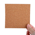 Xindojuz 16 PCS Cork Backing for Coasters, Self-Adhesive Cork Sheet Bulk, Mini Wall Board Corks on Tiles Bottom for Thin Drink Coasters Cup Mats DIY Crafts Making Decorations (4x4 Inches)