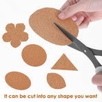 Xindojuz 16 PCS Cork Backing for Coasters, Self-Adhesive Cork Sheet Bulk, Mini Wall Board Corks on Tiles Bottom for Thin Drink Coasters Cup Mats DIY Crafts Making Decorations (4x4 Inches)