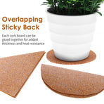 Xindojuz 16 PCS Cork Backing for Coasters, Self-Adhesive Cork Sheet Bulk, Mini Wall Board Corks on Tiles Bottom for Thin Drink Coasters Cup Mats DIY Crafts Making Decorations (4x4 Inches)