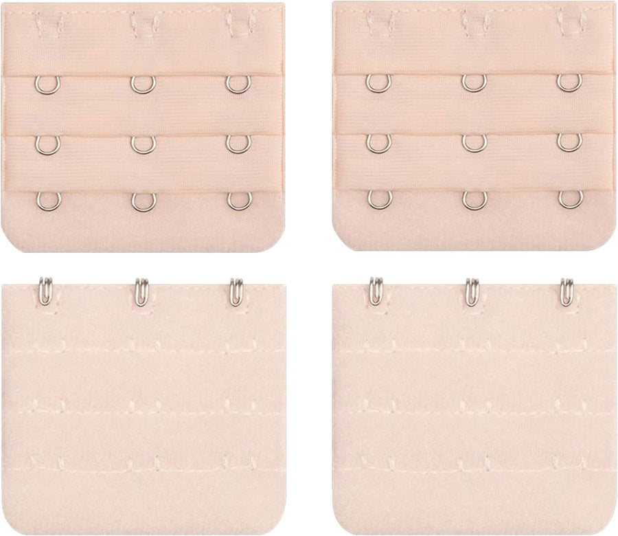 Bra Extender 3 Hook Bra Back Clips Bra Strap Extender Bra Clasp (4pcs)