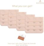 Bra Extender 3 Hook Bra Back Clips Bra Strap Extender Bra Clasp (4pcs)