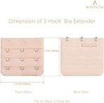 Bra Extender 3 Hook Bra Back Clips Bra Strap Extender Bra Clasp (4pcs)