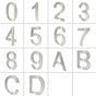 Stainless Steel House Numbers,Metal Modern House Numbers,Mailbox Decor Number,Self-adhesive house Number (3Inch-6, Silver)