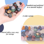 0.5LB Tumbled Stones Assorted, 0.4-0.8inch Natural Rocks Tumbled Gemstones Tumbled Chips Crystals for Healing Reiki Meditation Home Decoration Vases
