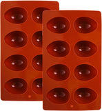 8 Cavity Silicone Egg Molds Set of 2 for Easter Silicone Egg Pan Baking Supplies for Cake Decorating Chocolate Candy