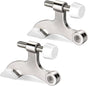 Hinge Pin Door Stopper, 2 Pcs Heavy Duty Hinge Pin Stopper, Adjustable Door Stopper with White Rubber Bumper Tips, Striking Wall Dents from Door Knobs, Silver