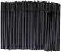 Flexible Plastic Straws Bendable for Drinking, Diameter 5 MM Length 21 CM (8.27 Inches), 100 PCS, Black, Standard Length