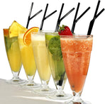 Flexible Plastic Straws Bendable for Drinking, Diameter 5 MM Length 21 CM (8.27 Inches), 100 PCS, Black, Standard Length